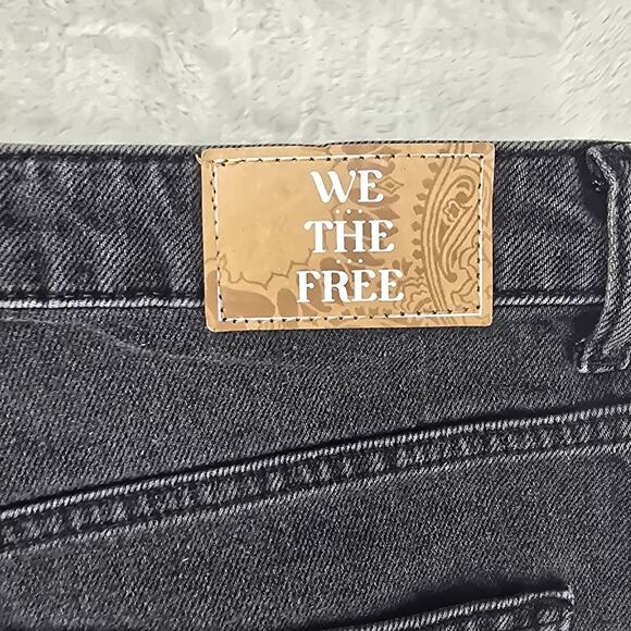 Free People We The Free Pacifica Slim Straight Leg Jeans Sz 32 Black (32x27) NWT - Picture 12 of 16